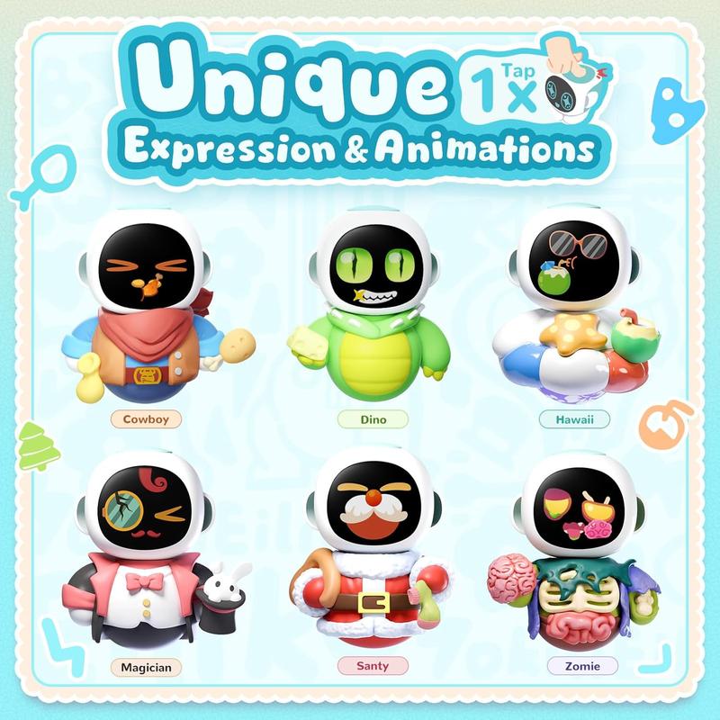 Energize Lab, Eiliko Aquamarine - Your Tiny AI Charm Robot That Matches Every Daily Outfit, Fun Electronic Pendant Toys, for Couples and Best Friends.