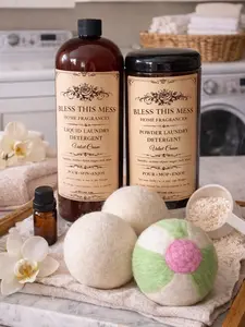 Premium Laundry Kit- Liquid & Powder Detergent with Dryer Balls