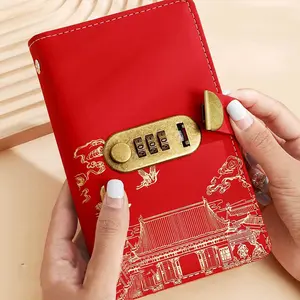 Large capacity 100-page 3-ring binder cash and photo storage book with password lock-heavy plastic cover, binding system suitable for money, stamps and photo albums-office use, financial record notebook, Office Stationery Supplies