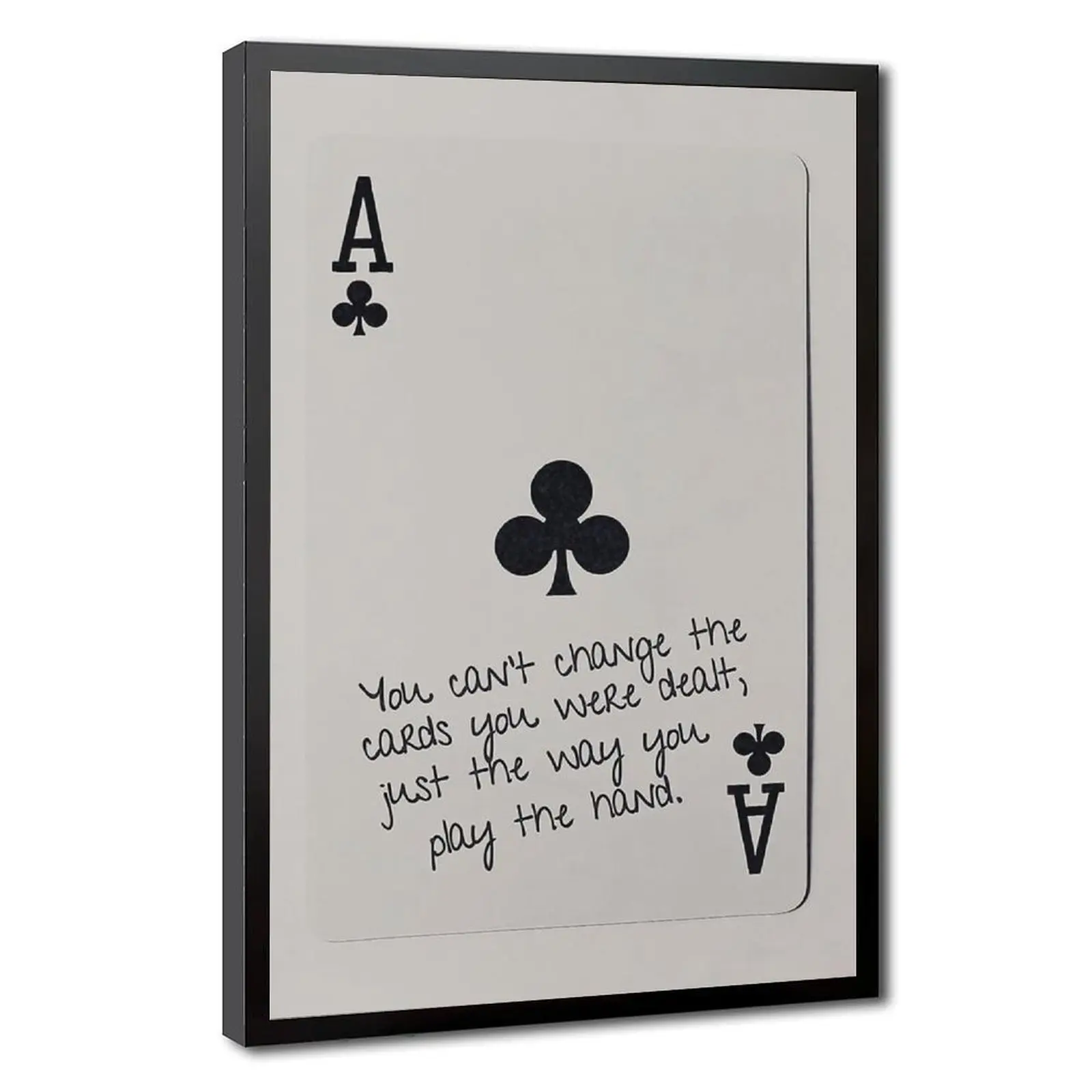 Retro-Aesthetic "Ace" (A) Black and White Poster, Stylish Home Decor Wall Art Print for Home Use