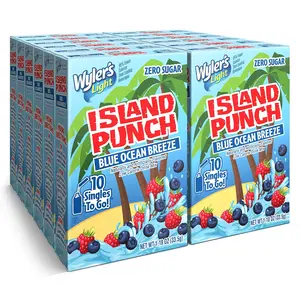 Wyler's Light Island Punch, Blue Ocean Breeze, 10 CT (Pack - 12)