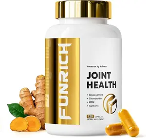 Glucosamine Chondroitin Supplement with MSM, Turmeric & Boswellia, Natural Botanical Blend, 120 Vegan Capsules