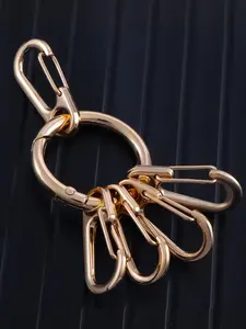 Metal O Ring Spring Clasps with 5 Hook Buckles, Keychain Clips Hook Buckles, Detachable Key Ring, Bag Accessories for Women & Men, Accessories For Bags