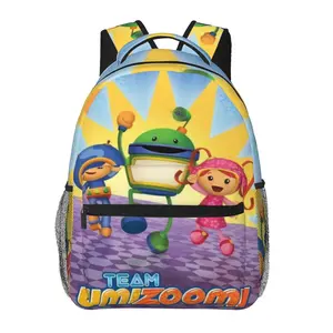 Large Capacity Team umizoomi Backpack Umizoomi prime video Laptop Backpack Umi zoomie All Over Print School Bookbag Shoulder Bag for Travel Daypack, Great for Coachella, Holiday Gift Exchange