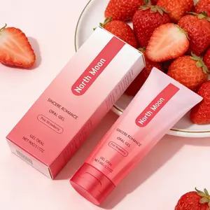 North Moon Pink Strawberry Oral Gel - Gentle Freshness for Daily Oral Care, 90g, Lightweight Fruity Sweetness, Home & On-the-Go Use
