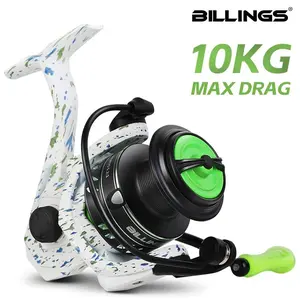 Billings Dr 2000-5000 Series 10kg Max Drag Spinning Fishing Reel, 5.2:1 Gear Ratio Metalspool & Rocker, Fishing Accessories for Freshwater Saltwater, Fishing Accessories