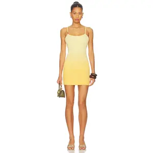 SNDYS Odessa Knit Mini Dress in Mango Ombre
