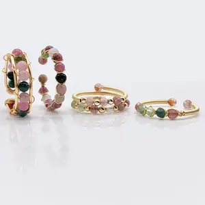 Anti Worry Tourmaline stone Ring, Dainty Fidget Ring, Anxiety Ring, Meditation Stress Ring, Stress Anxiety Relief, Help with Adhd Dermatillomania Skin Pick