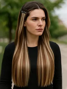 14 Inch Long Straight Clip-in Hair Extension, Gorgeous Fluffy Wigs for Women, Synthetic Hairpiece for Daily & Party Hairstyle Ideas