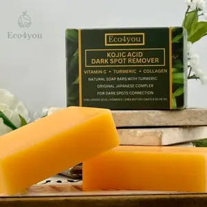 Kojic Acid & Turmeric Soap for Face & Body – 2 Soap Bars per Box | Eco4you