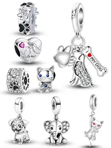 Cute Animal Design Charms, Fashionable DIY Jewelry Accessories for Bracelet & Necklace Making, Trendy All-match & Exquisite DIY Jewelry for Birthday Gift, Animal Pendant