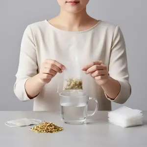 100pcs Disposable Tea Bags: Tea Infuser, Non-Woven, Transparent, and Perfect for Spices! Tea Making Tools