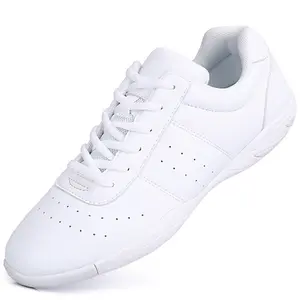 Cheer Shoes for Women White Cheerleading Athletic Dance Shoes Flats Girls Tennis Walking Sneakers Runner Training