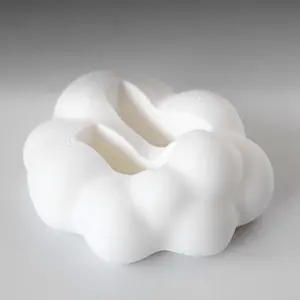 3D Printed Cloud Remote Control Storage Box, Unique Design, Soft Top Buffer, Space Saving, Compatible with TV DVD Blu-Ray Sound System Game Console