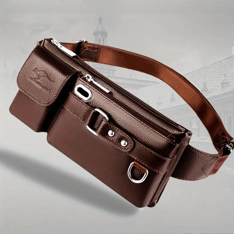 Local Warehouse - 2026 Spring/Summer New Arrival - Multi-Compartment Casual Waist Bag, Mother'S Day Gift, PU Crossbody Bag, Can Be Used As A Wallet, Cardholder, And Sports Chest Bag, Suitable for Everyday Casual Wear And Business Meetings, Unisex
