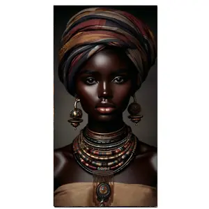 African Woman Diamond Painting Kits for Adults,5D Large Size Diamond Art Kits for Beginners,DIY Gem Art Crystal Painting for Home Wall Decor and Present