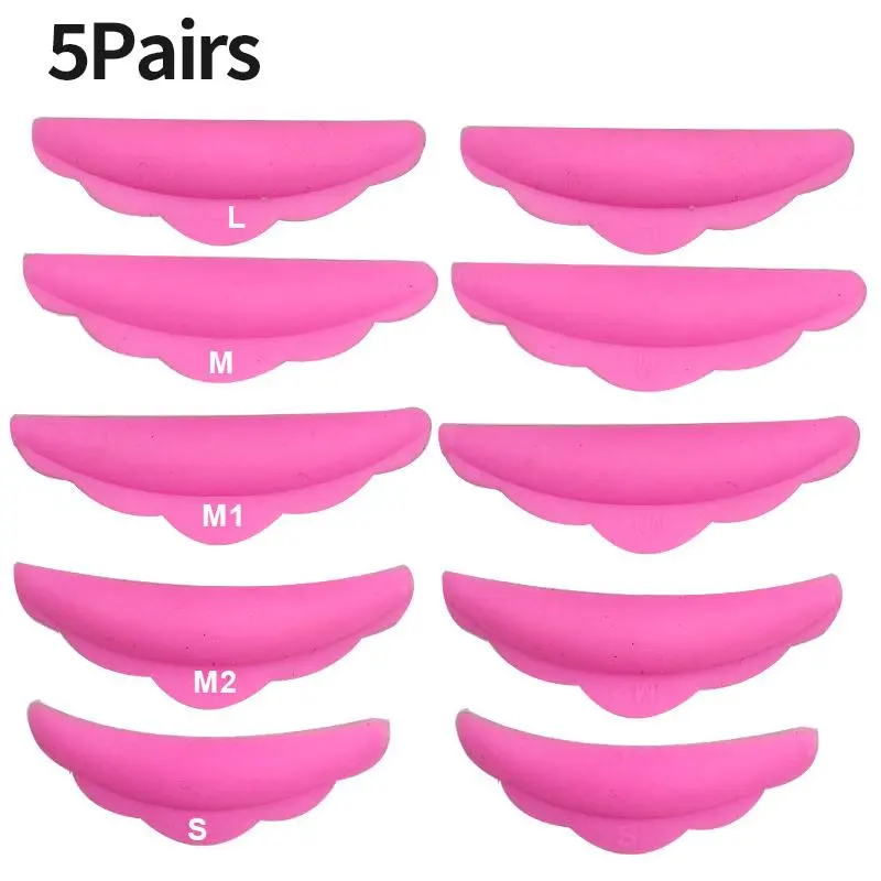 5Pairs Silicone Eyelash Perming Pad Lash Extension Supplies Makeup Accessories Eyelash Extension Lash Lifting Silicone Perm Pad 2026 New