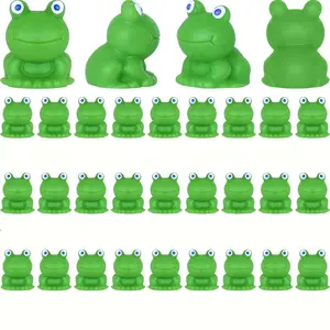 Mini Resin Frog Ornament, 30pcs Cute Frog Miniature Tiny Figurines, Tiny Frog for Fairy Garden Moss Landscape DIY Craft Accessories, Garden Sculptures Statues