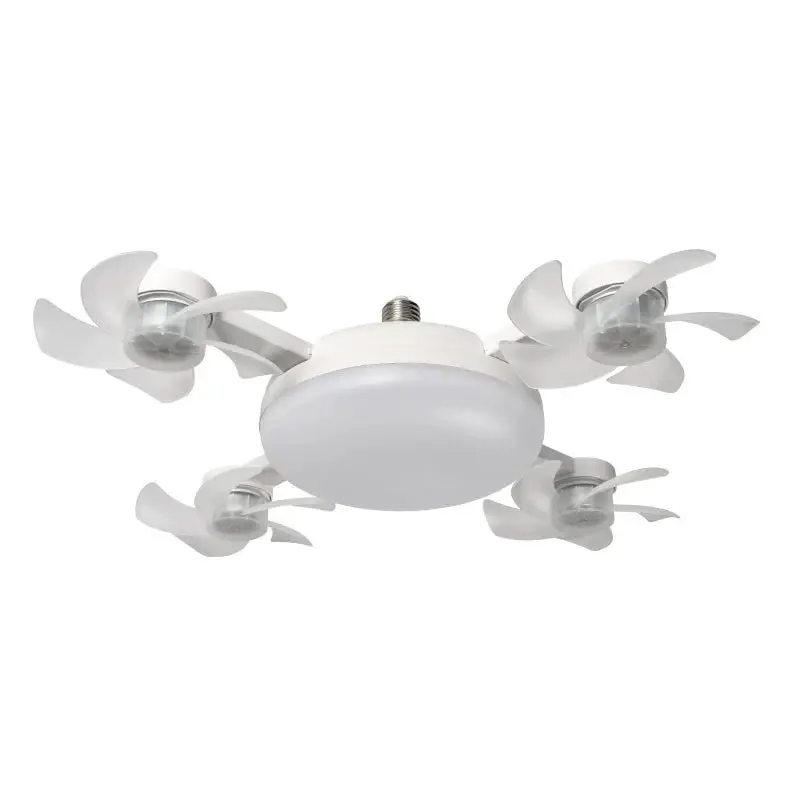 SakerPlus Ceiling Fan Light with remote control , Screw-In No-Drill Mount with Remote Control, 3 Adjustable Light Colors (3000K-6000K), 3 Fan Speeds, Quiet Operation for Bedrooms, Kitchens