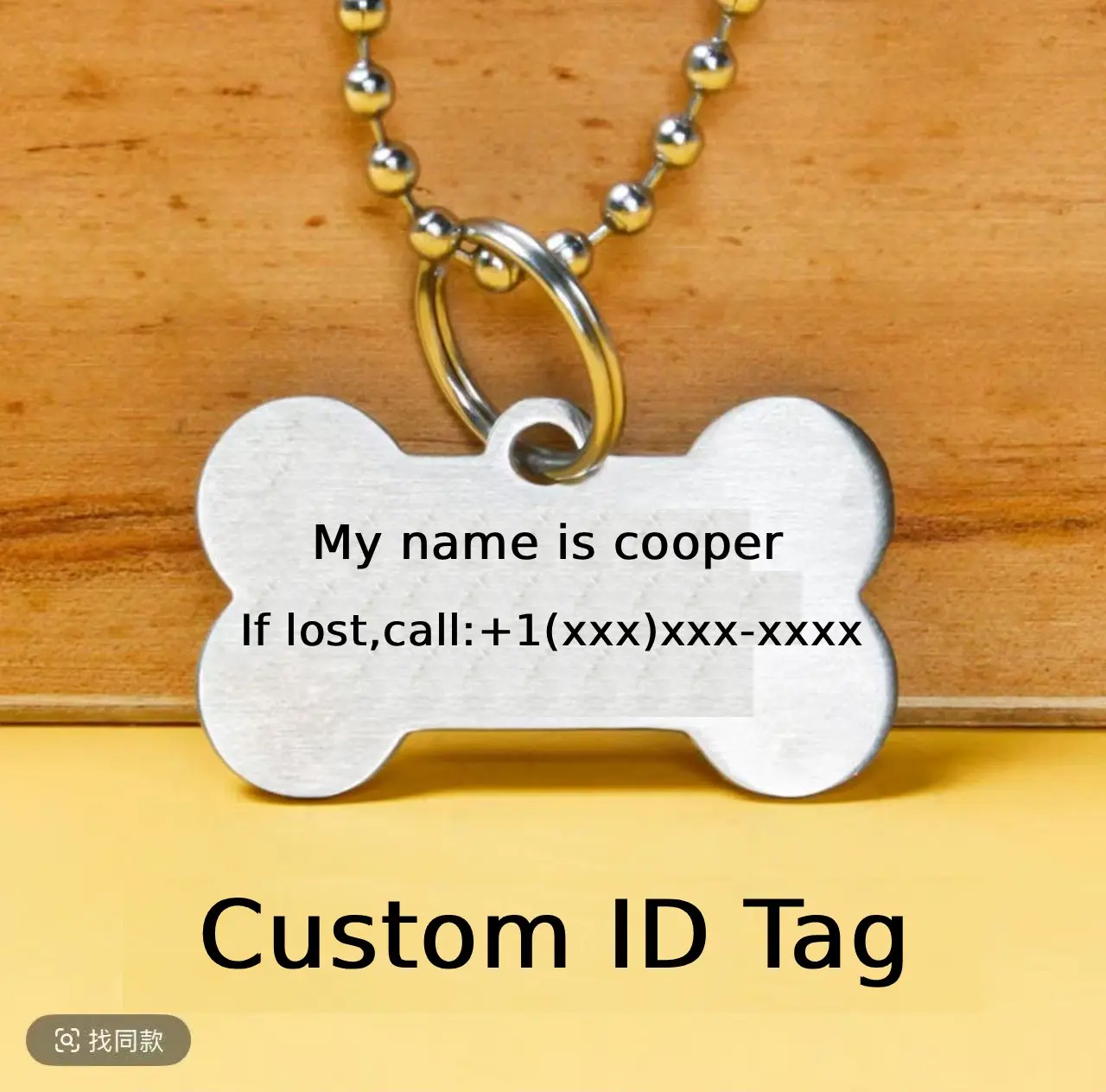 1pc Custom Engraved Stainless Steel Dog Tag Pendant - Personalized Pet Name & ID Tag with Paw Print Design, Durable Multi-Color Options for Lost Dogs, Collar, Vet, Training, Pet Identification, Stylish Pet Accessory, Highquality Engraving