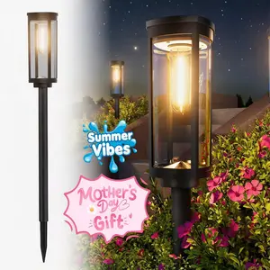 Summervibes [Mother's Day Gift] Elegant Solar Pathway Lights Modern Luxury | Easy Installation, Auto On/Off & IP65 Waterproof | For Garden, Yard & Driveway, Outdoor Solar Lighting, Decorative & Rechargeable