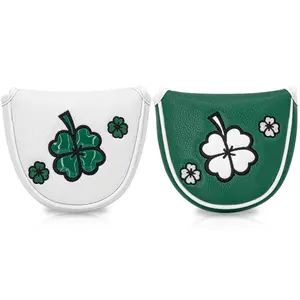 Fun Four Leaf Clover Design Golf Club Head Cover, Semi Circle Putter Protector, Durable & Stylish Accessory for All Clubs Golf Accessories