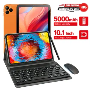 Family 10.1" Android Tablet with 256GB Storage, Complete Bundle w/ Keyboard, Mouse, Stylus & Case for Kids and Home Use outdoorfun