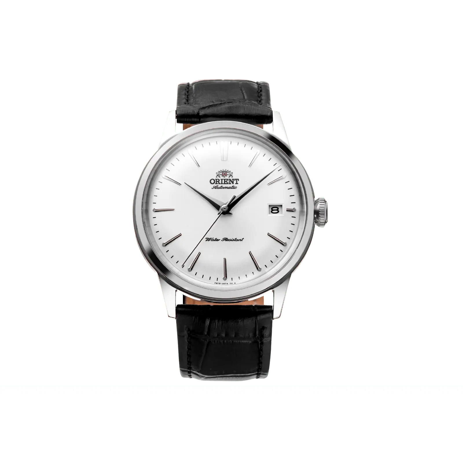 Orient Bambino Version 7 Men's Automatic Mechanical Dress Suit Watch - 38mm Stainless Steel Case, White Analog Dial, Black Leather Strap (RA-AC0M03S30B), Automatic Mechanical Watch, Suit Watches