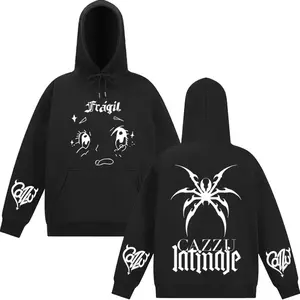 Singer Cazzu Latinaje Album 2025 Vintage Graphic Hoodie Men Women Fashion Pullover Winter Casual Fleece Hip-hop Loose Sweatshirt ZI0
