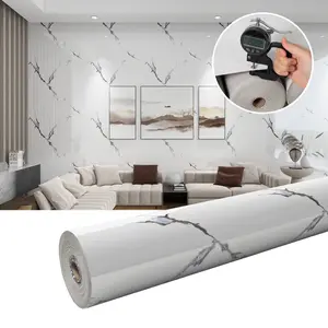 Marble Tile Wall Stickers, Self-Adhesive Waterproof Wallpaper, Anti-Static Xpe Material, Easy Home Installation, Suitable for Kitchen & Bathroom