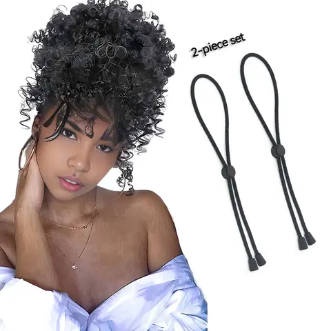 Adjustable African Style Loose Hair Accessories, Stylish Hair Accessories, Non-Damaging Elastic Ponytail Holder, Soft No-Tension Hair Bands, Tiktok Trendy Hairstyle Accessory