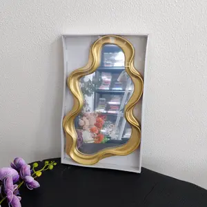 Creative Cloud-Shaped Mirror, Desktop Makeup Mirror, Simple Design, Wall-Mounted, Suitable for Bathroom, Living Room, Bedroom, Irregular Shape, Decor, Decorative Mirror