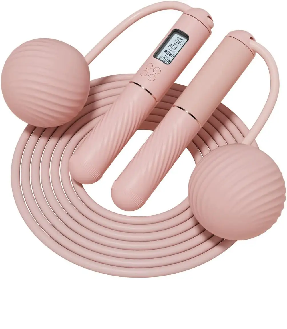 Cordless Jump Rope with - Ropeless Jump Rope 2 In 1 with Large Cordless Ball-Weighted Jump Rope for Women men Kids Outdoor Speed Boxing Crossfit Wor