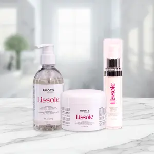 Lissoie Hair Trio - 3-step routine to cleanse, repair and soften hair. Includes shampoo, repairing mask and shine oil. Professional quality care for dry, frizzy or color treated hair. Hair care, conditioner, treatment.