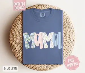 Custom Mom Comfort Colors Shirt, Custom Grandma Tshirt, Gift for Mother's Day Cotton Fabric Tee