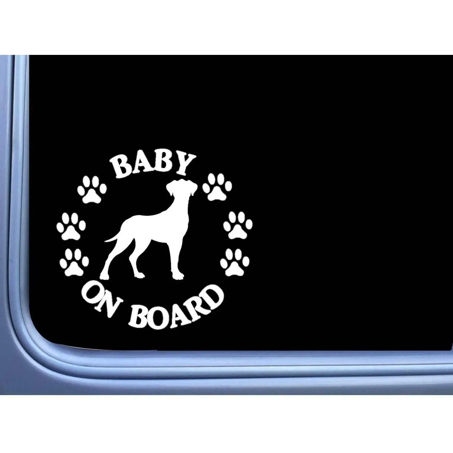 Baby on Board Great Dane Uncropped L526 6" Sticker dog decal
