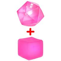 Polygon + square pink combination