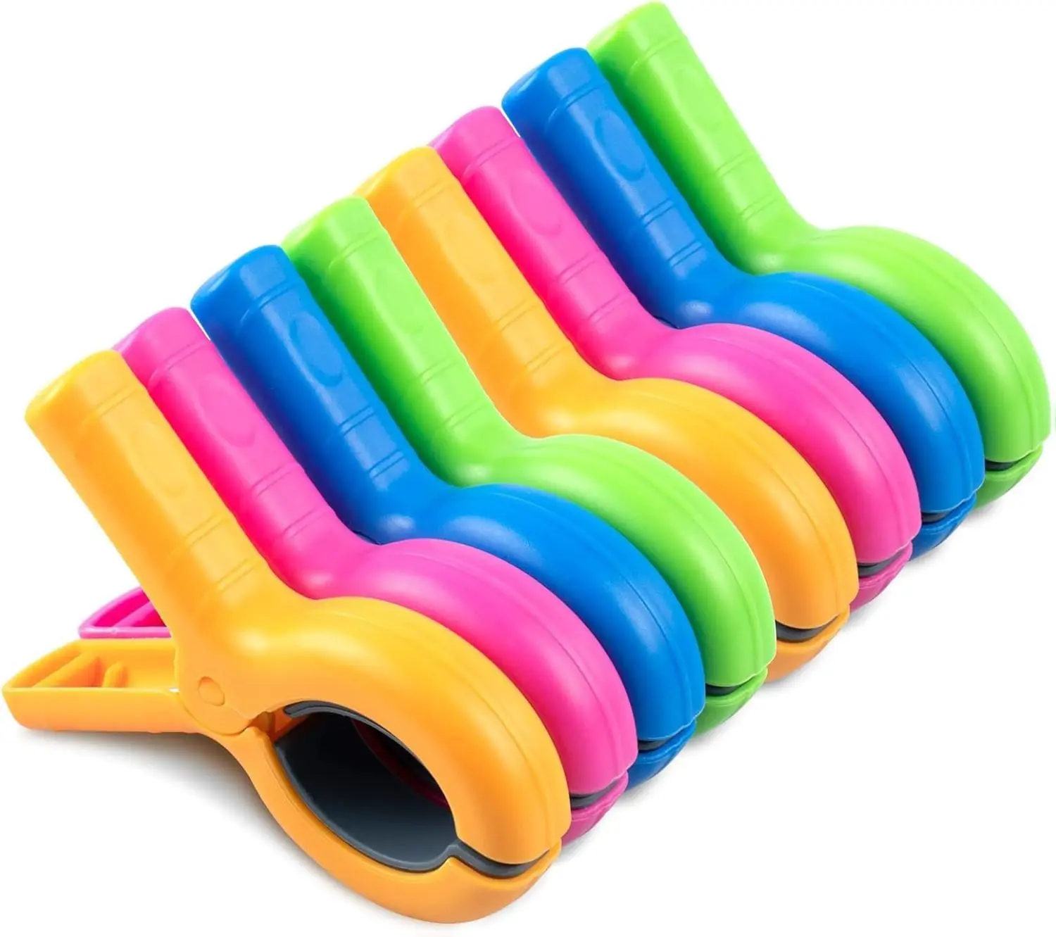 8 Pack Jumbo Beach Towel Clips for Chairs – Heavy Duty Towel Holders for Cruise, Pool & Beach Chairs, Keep Towels Secure – 4 Vibrant Colors