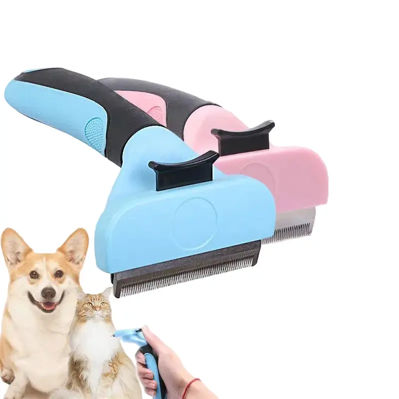 Stainless Steel Pet Grooming Comb with Non Slip Handle