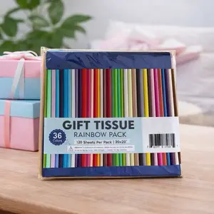 120CT TO 480CT 36 Solid Vibrant Colors Gift Tissue Paper 20" x 20" Value Pack for Christmas, Thanksgiving, Halloween, Birthdays, Valentine’s Day, Easter Day and All Occasions. Bella Pack Rainbow Tissue Paper, DIY Craft,