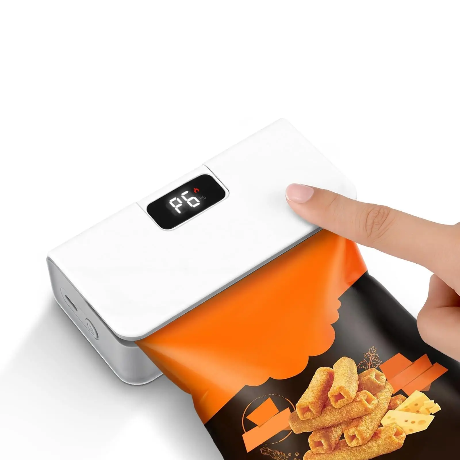 Rechargeable Mini Bag Sealer,6 AdjustableLevels Portable Heat Sealer With Cutter &Magnetic For Food Storage,Sealing MachineFor Chip Plastic & Mylar Bags,Kitchen Gadgetsfor Food Resealer& Freshness