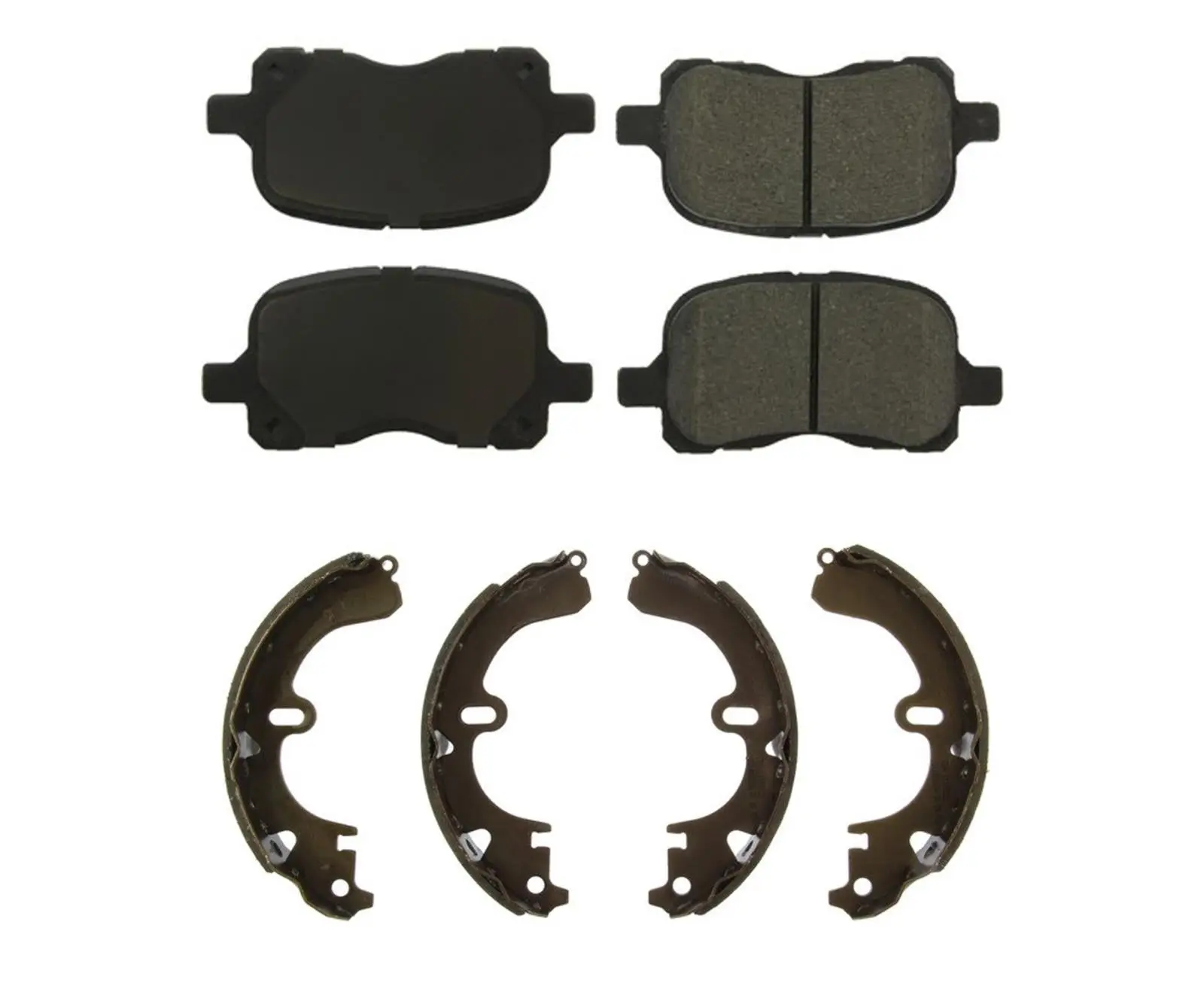 Front Ceramic Brake Pads & Rear Brake Shoes For Toyota Corolla 1998 2000 2002