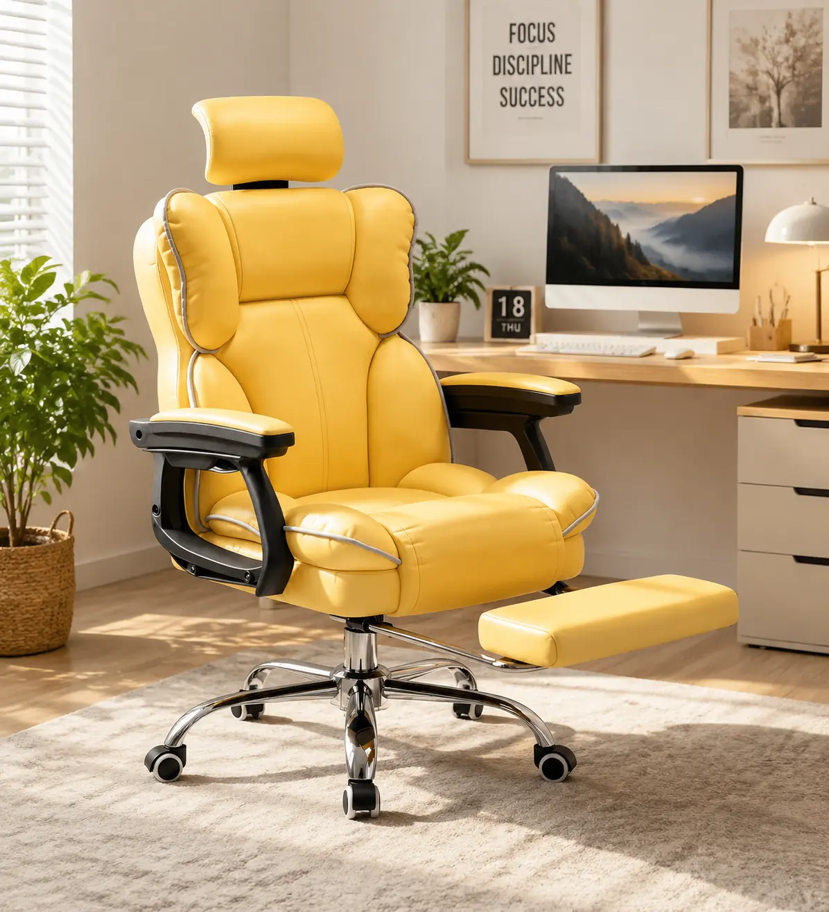 Gaming Chair Ergonomic Computer Chair for Adults with Lumbar Support Comfortable Desk Chair for Home Office Gaming Room Bedroom Study Room