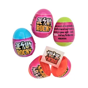 2 1/4" Jesus Rocks Tattoo-Filled Plastic Easter Eggs – 24 Pc.