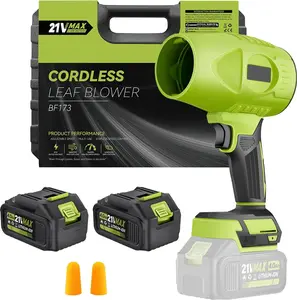 [ Valentine's Day gifts ] Saker Cordless Leaf Blower Portable Dust Cleaner Handheld Air Duster with Adjustable Speed for Drying Patio Cleaning Green