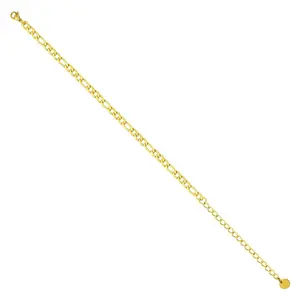EVRY JEWELS Gold or Silver Plated Women's Hypoallergenic Manhattan Anklet