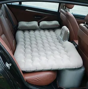Flocking Inflatable Car Mattress with Ft Pump,Inflatable Car Bed,Car Sleeping Bed- Portable, Soft & Comfortable Car Accessory for Camping & Travel