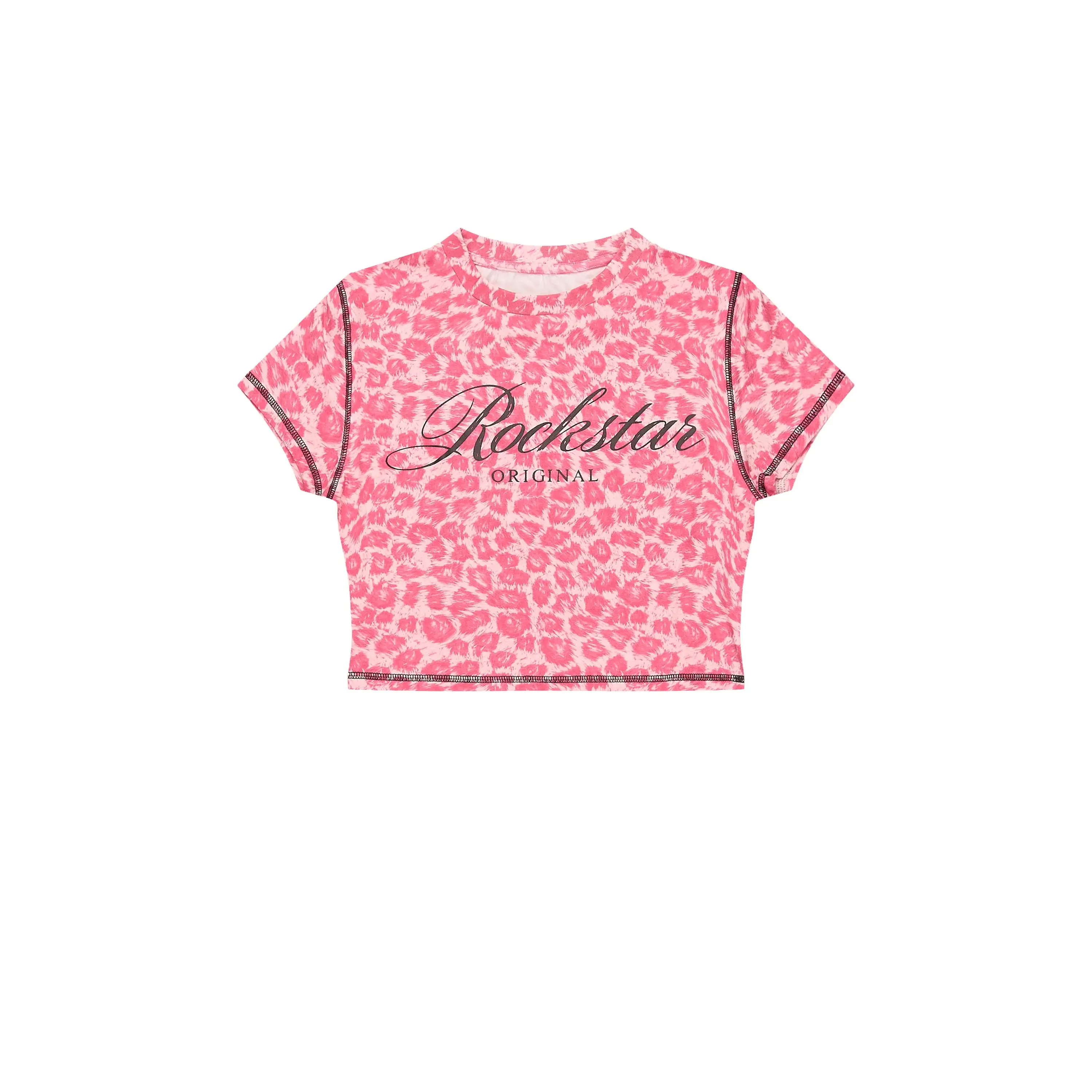 Sharae Pink Cheetah Baby Tee Shirt Sharae Pink Cheetah Baby Tee Shirt