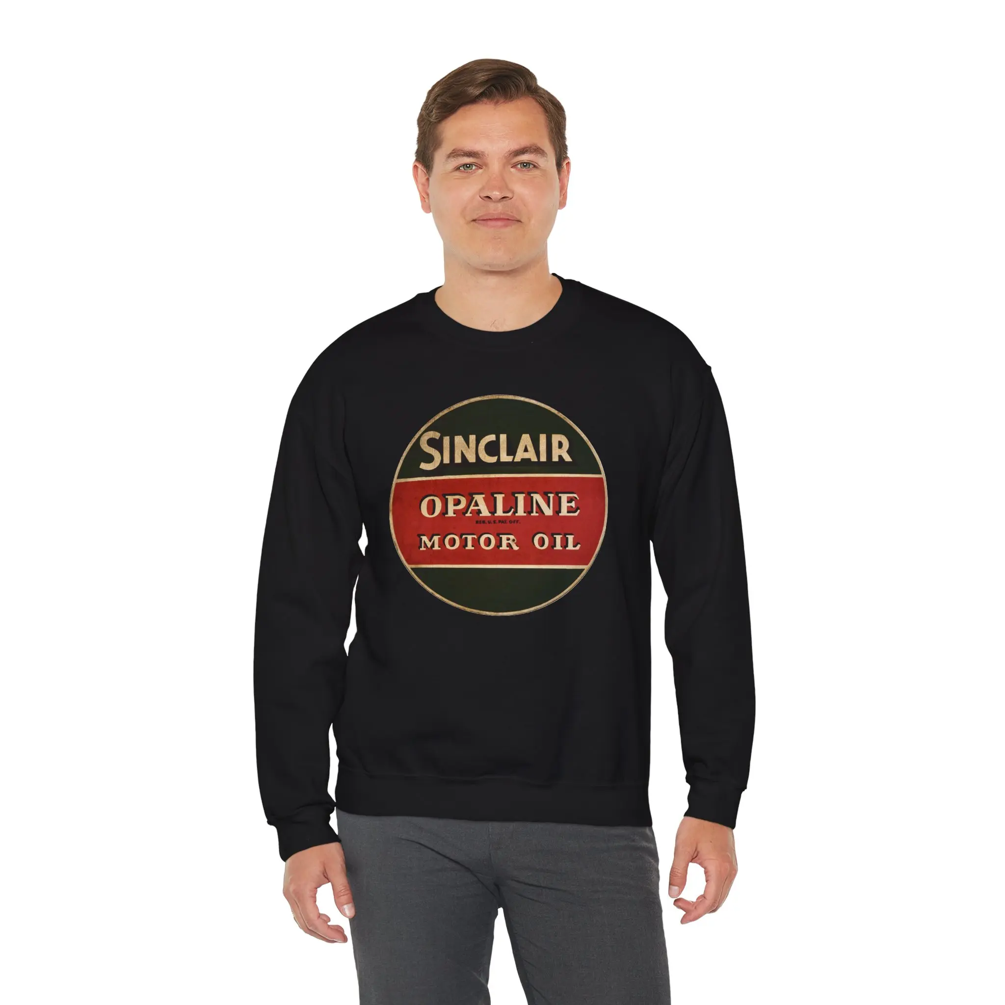 Sinclair Opaline Motor Oil  Logo Sweatshirt | Vintage Red Fuel Sign