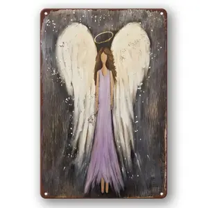 1 piece of holy guardian decorative artwork "wooden plaque, suitable for shopping malls, garages, cafes, bars, clubs, kitchens, courtyard decoration, exquisite gifts for family, friends, neighbors, suitable for all holidays